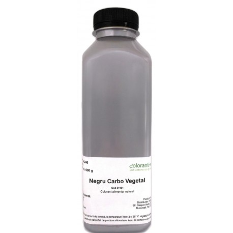 Colorant alimentar natural din carbune vegetal activ, Negru Carbo Vegetal /600g